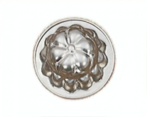 bloemetje bakvorm 10 x 4 cm blank staal