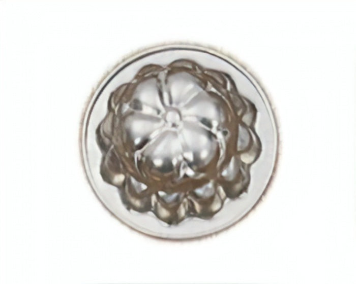 bloemetje bakvorm 10 x 4 cm blank staal