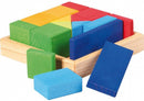 blokkendoos junior 14,5 x 5 cm hout 17-delig