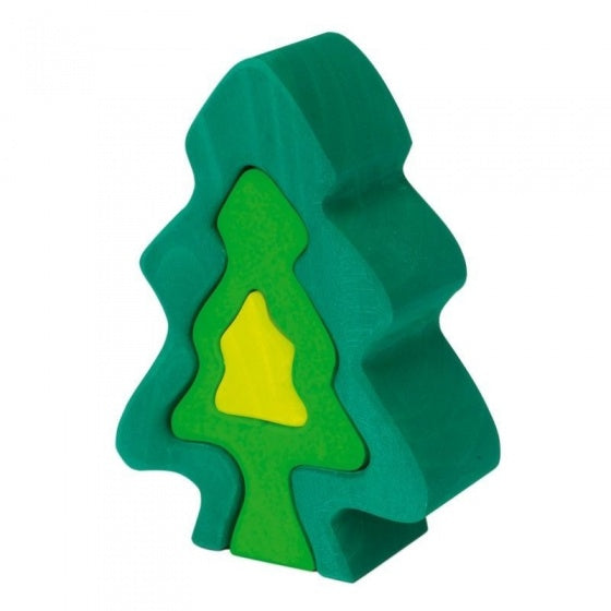 bouwblokken dennenboom 18 cm 6-delig