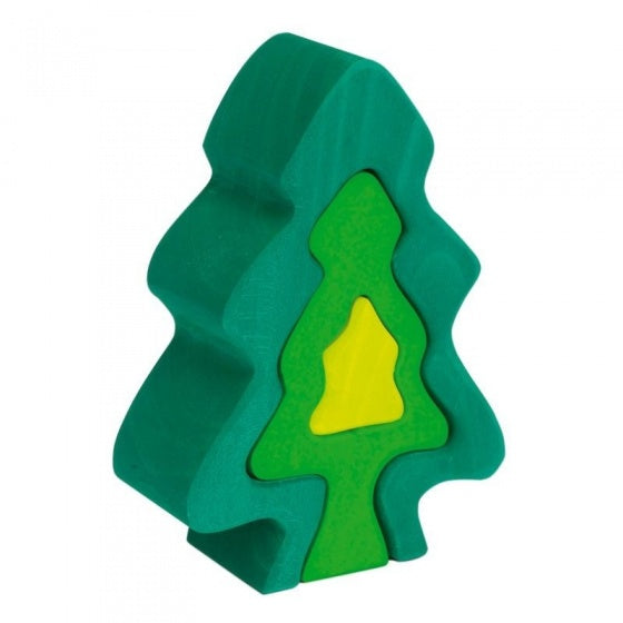 bouwblokken dennenboom 18 cm 6-delig