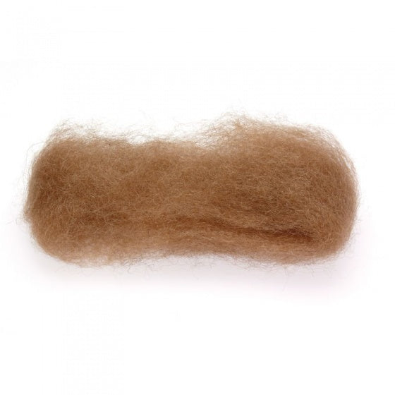 gekaarde wol 25 gram bruin
