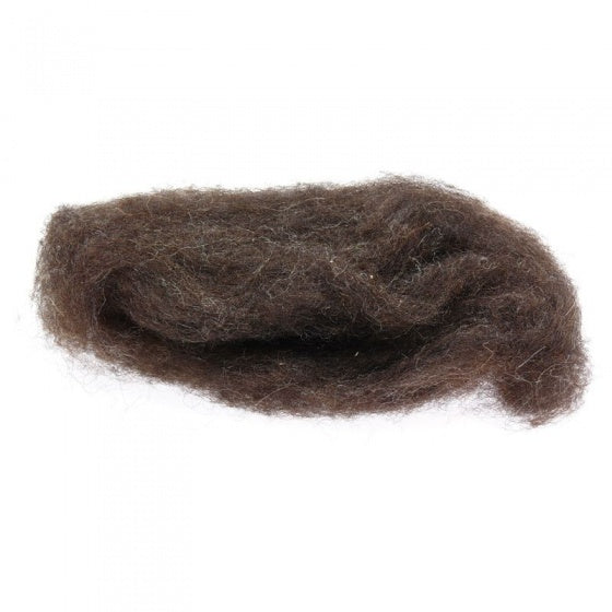 gekaarde wol 25 gram donkerbruin