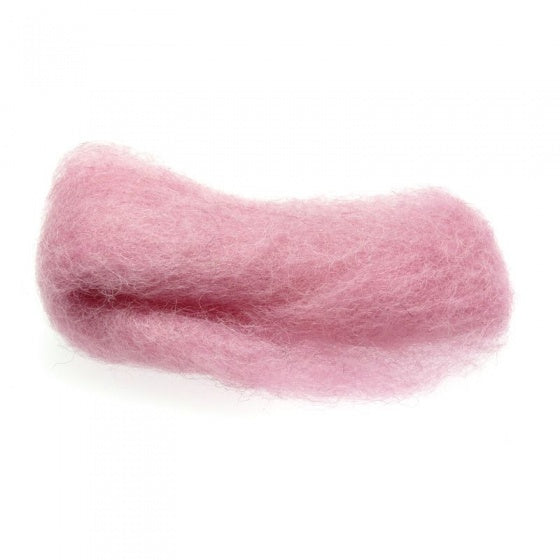 gekaarde wol 25 gram roze