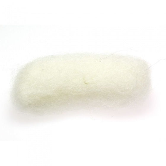 gekaarde wol 25 gram wit