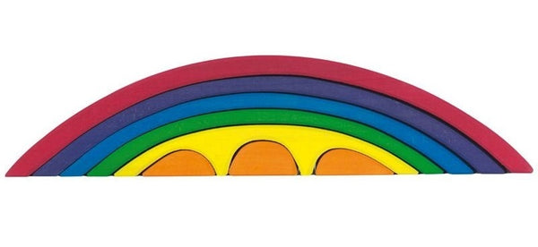 houten brug 35 cm multicolor 8-delig