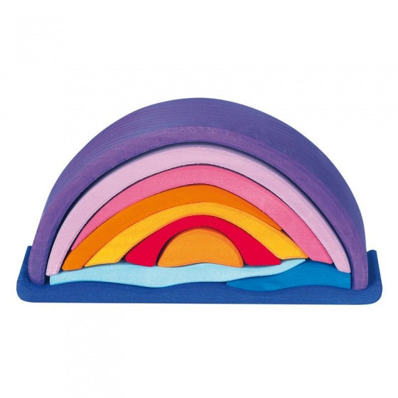 houten zonsondergang 25 cm lila 10-delig