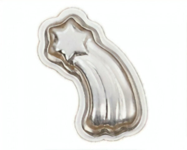 komeet bakvorm 10 x 4 cm blank staal