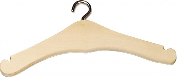 poppenkledinghanger 17 cm blank/zilver