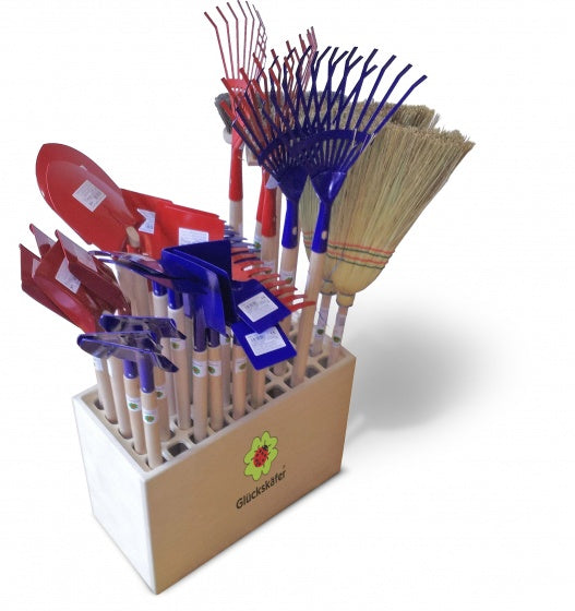 standaard voor tuingereedschap 50 x 25 cm blank hout