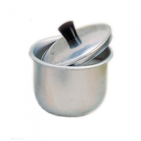 suikerpotje met deksel zilver aluminium 6 x 7 cm