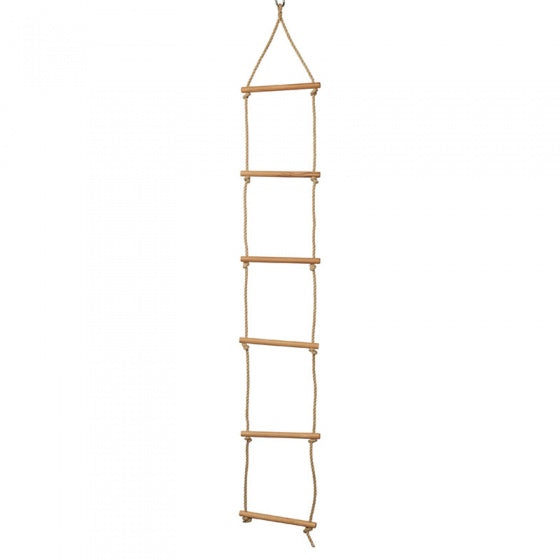 touwladder 200 x 30 cm hout lichtbruin