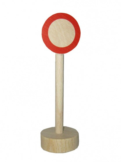 verkeersbord verboden voor voertuigen hout 10 cm