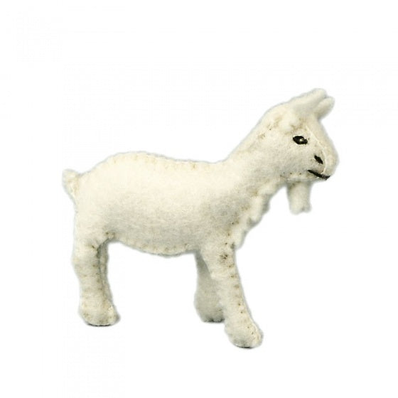 viltdier geit 6 cm wit