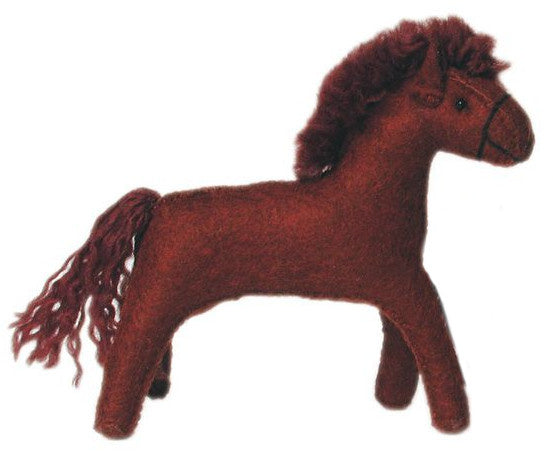 viltdier paard junior 15 x 4 x 12 cm bruin/zwart