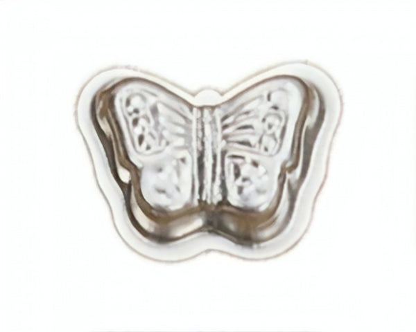 vlinder bakvorm 10 x 4 cm blank staal
