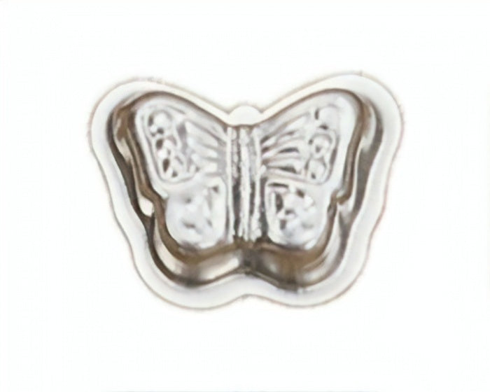 vlinder bakvorm 10 x 4 cm blank staal