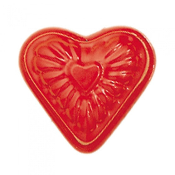 zandvormpje hartvormig 10 cm rood