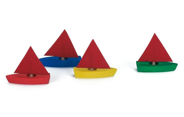 zeilboten hout junior 5 x 2 x 6 cm 4 stuks