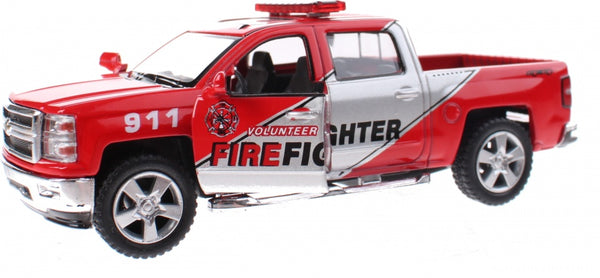 brandweerauto metaal rood 13 cm pullback