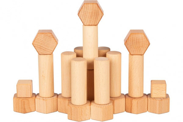 houten bouwstenen 75-delig blank