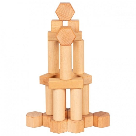 houten bouwstenen 75-delig blank