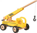 Goki Houten Kraanwagen Geel