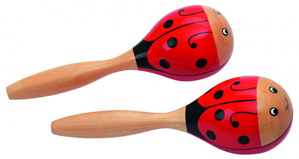 Houten Sambaballen: Lieveheersbeestje 10,5 cm