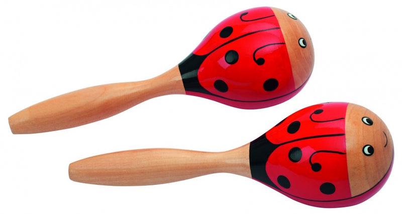 Houten Sambaballen: Lieveheersbeestje 10,5 cm