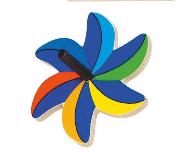 houten tol Bloem 7 cm