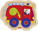 vormenpuzzel Brandweer junior 15,5 cm hout 5 stukjes
