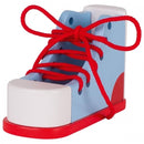 leer zelf je veters strikken 16,5 cm blauw/rood