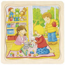 legpuzzel 4-in-1 Een Dag Uit Mijn Leven 20 cm hout