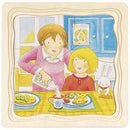 legpuzzel 4-in-1 Een Dag Uit Mijn Leven 20 cm hout