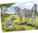 legpuzzel Afrikaanse Dieren Zebra 12 cm hout 24-delig