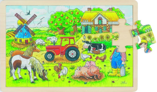 legpuzzel Boerderij junior hout 24 stukjes