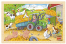 Goki Houten Legpuzzel Tractor, 24st.