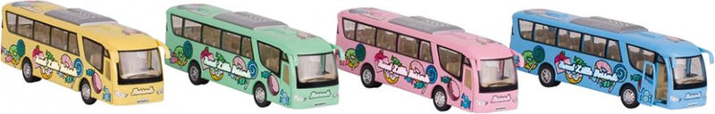 metalen bus miniatuur geel 18 cm