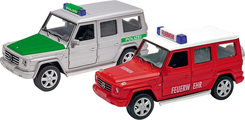 metalen brandweerauto Mercedes Benz 13,5 cm