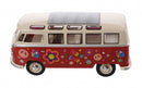 Metalen Volkswagen Microbus: Rood Met Opdruk