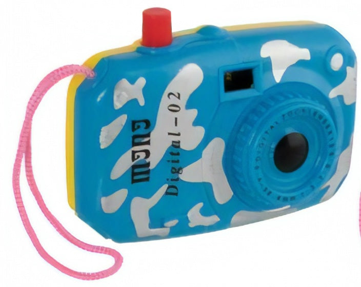 mini-fototoestel viewmaster 10 cm blauw/geel