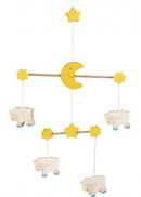 mobiel Schaap junior 22 x 35 cm hout geel/wit