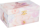 muziekdoos/sieradendoos ballerina 19 cm roze