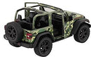 terreinwagen Jeep Wrangler cabrio pullback staal groen