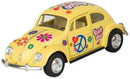 schaalmodel Volkswagen Kever 1967 metaal 1:32 geel