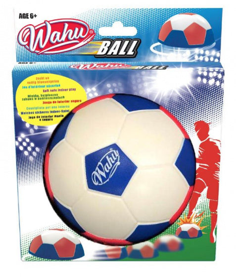 voetbal Wahu Hooverball junior foam wit/blauw/rood