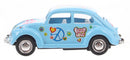 Volkswagen Classical Beetle (1967) bloemen blauw 6,5 cm
