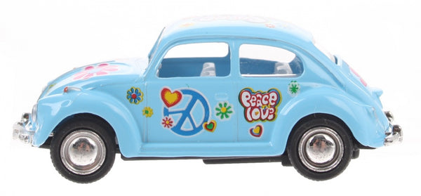Volkswagen Classical Beetle (1967) bloemen blauw 6,5 cm