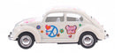 Volkswagen Classical Beetle (1967) bloemen wit 6,5 cm