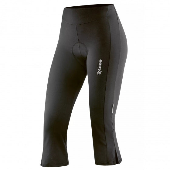 fietsbroek Jane dames semi-fit polyester zwart maat 42